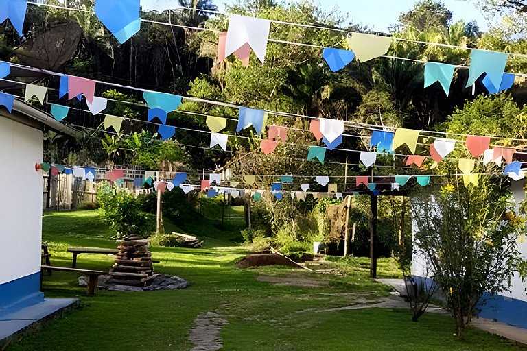 Casas rurales con piscina y pesca en Juquitiba, SP