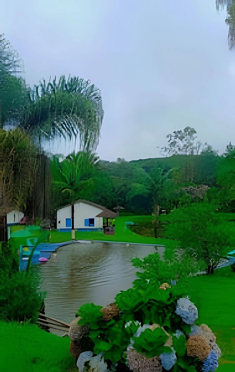Natureza & Piscina | Casas Rústicas com Pesca Recreativa ,SP