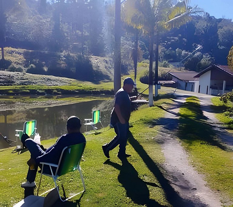 Natureza & Piscina | Casas Rústicas com Pesca Recreativa ,SP