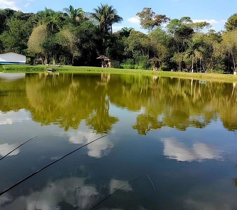 Natureza & Piscina | Casas Rústicas com Pesca Recreativa ,SP
