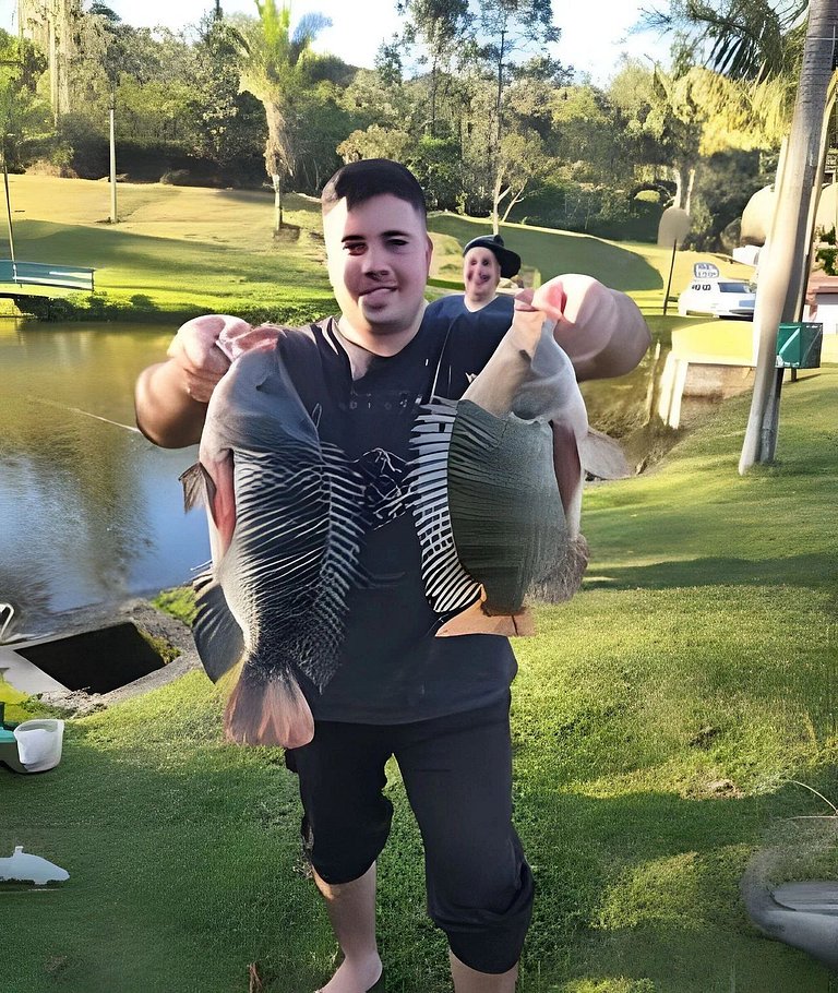 Natureza & Piscina | Casas Rústicas com Pesca Recreativa ,SP