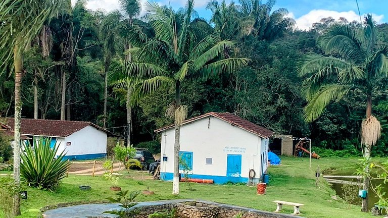 Casas rurales con piscina y pesca en Juquitiba, SP