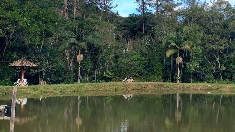 Casas rurales con piscina y pesca en Juquitiba, SP