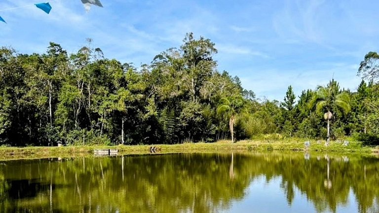 Casas rurales con piscina y pesca en Juquitiba, SP